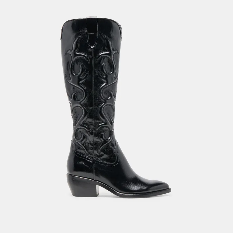 MIRLA WIDE CALF BOOTS BLACK LEATHER sold by Dolce Vita