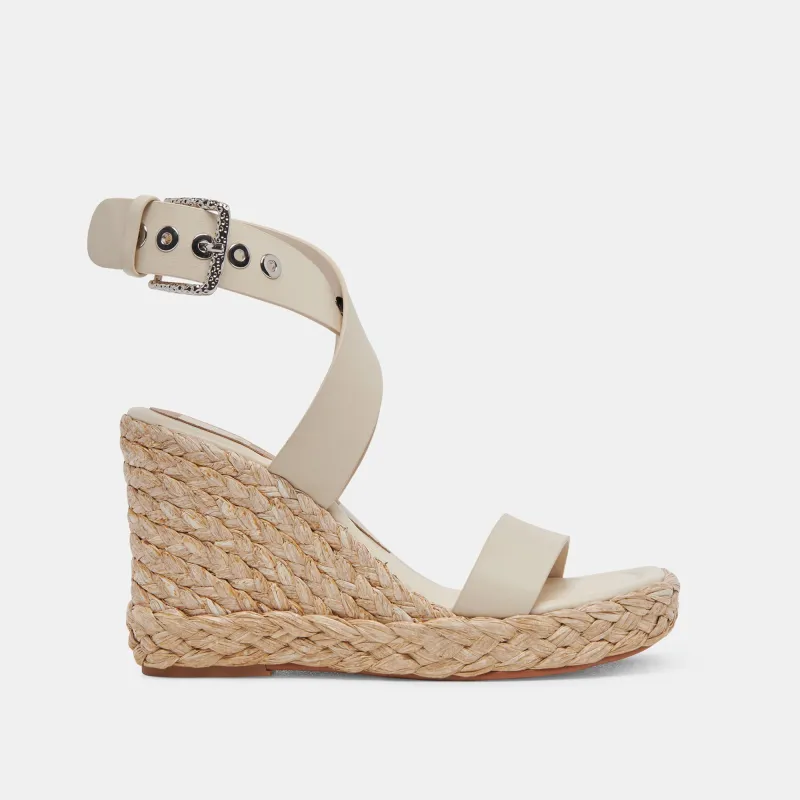 ALDONA WEDGES IVORY LEATHER - re:vita sold by Dolce Vita