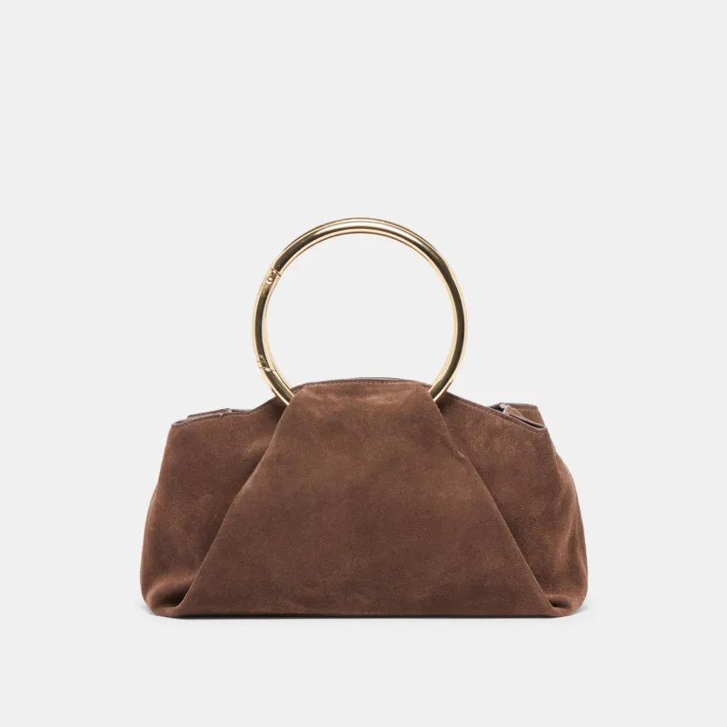 CHANNING HANDBAG ESPRESSO SUEDE sold by Dolce Vita