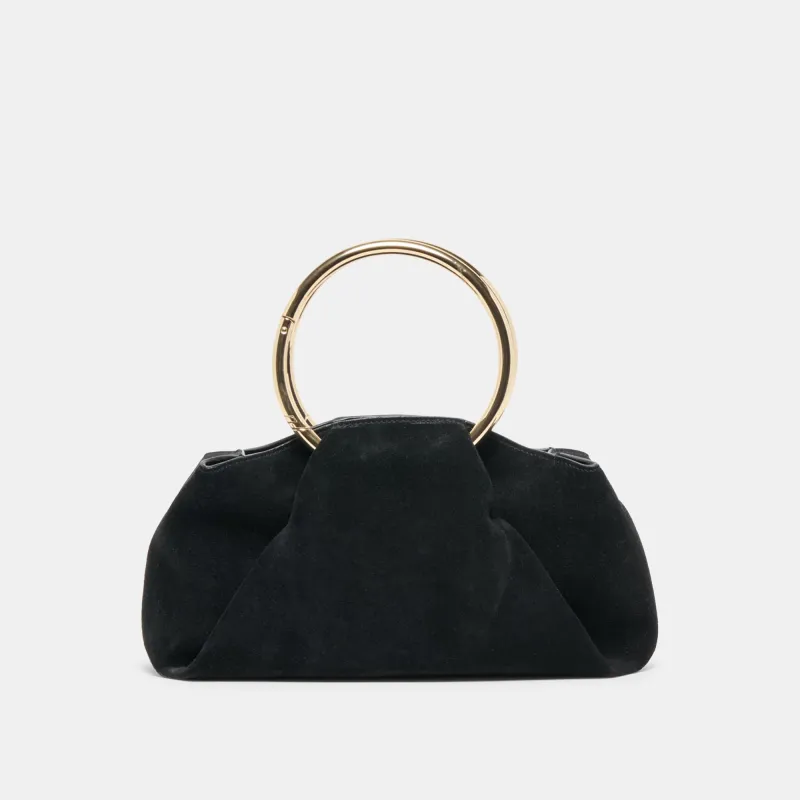 CHANNING HANDBAG BLACK SUEDE sold by Dolce Vita