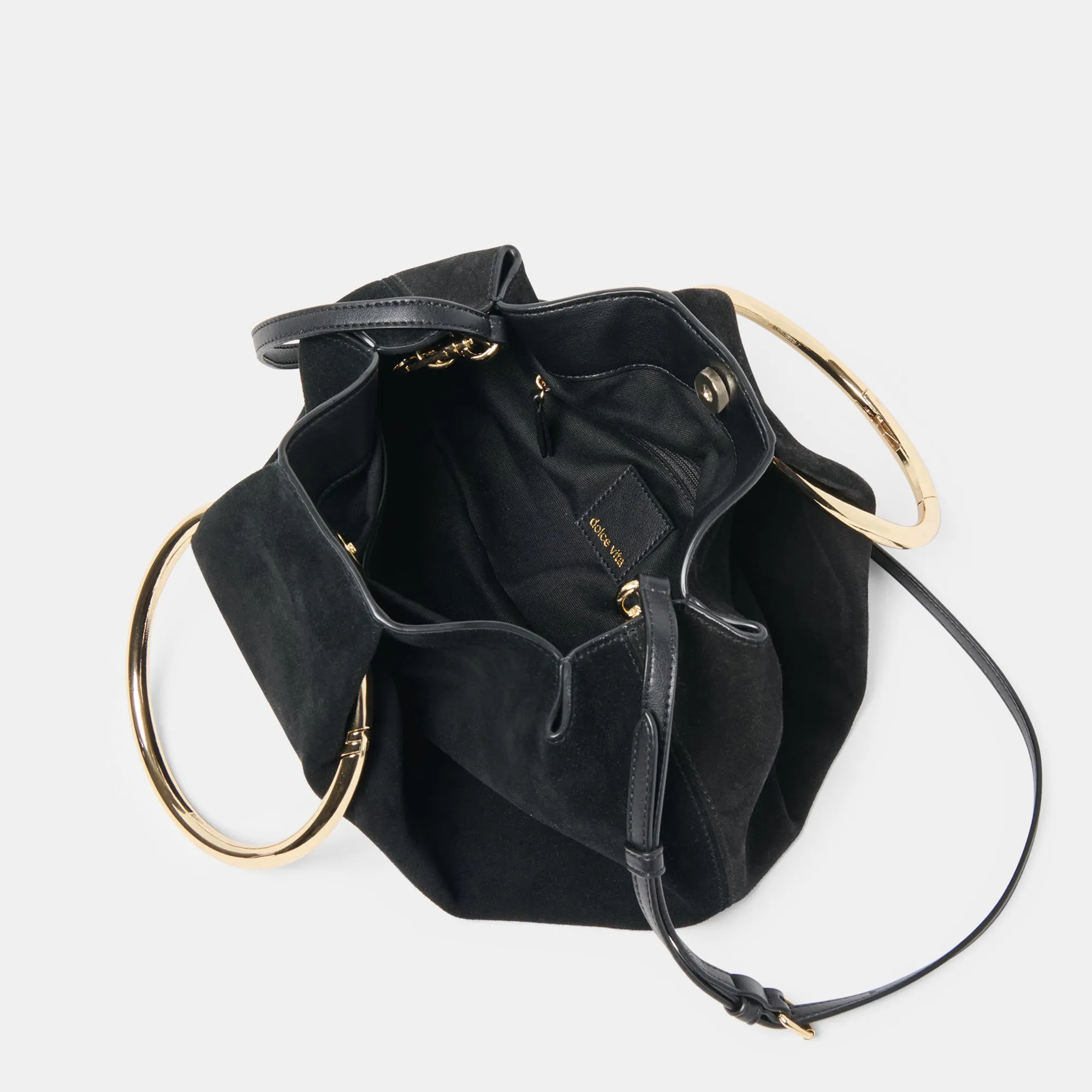 CHANNING HANDBAG BLACK SUEDE sold by Dolce Vita product image thumbnail 5