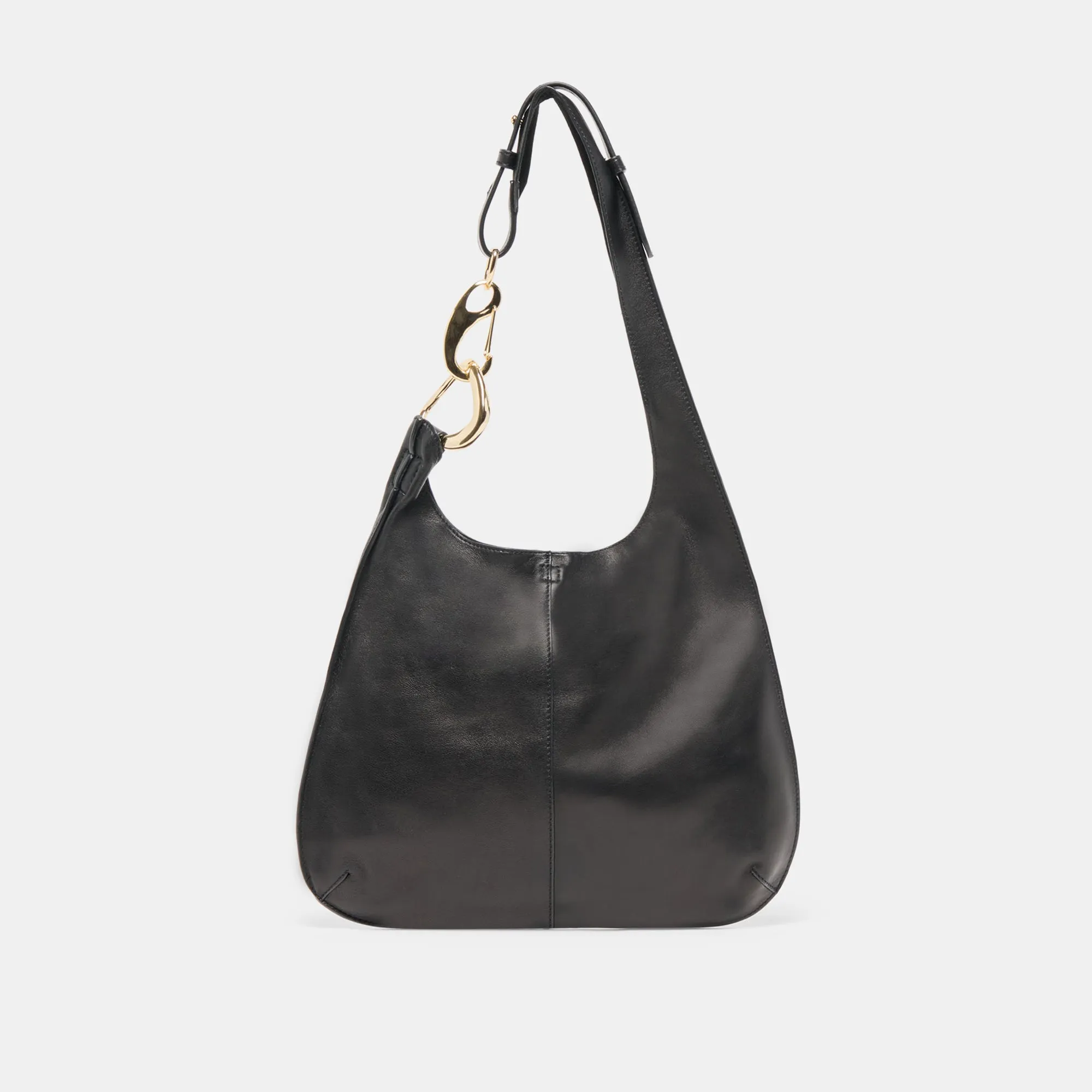JOHNNIE SHOULDER BAG BLACK LEATHER sold by Dolce Vita