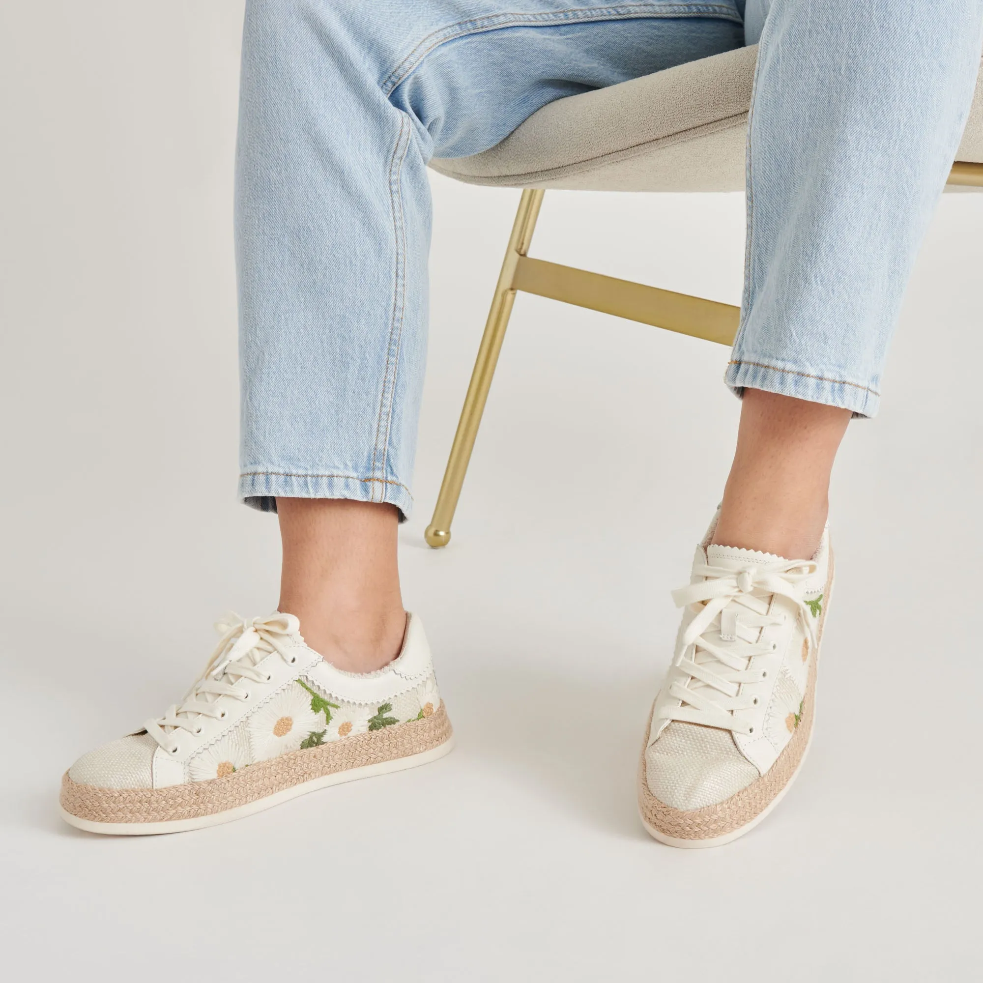 AZALIA SNEAKERS WHITE FLORAL RAFFIA - re:vita sold by Dolce Vita product image thumbnail 5
