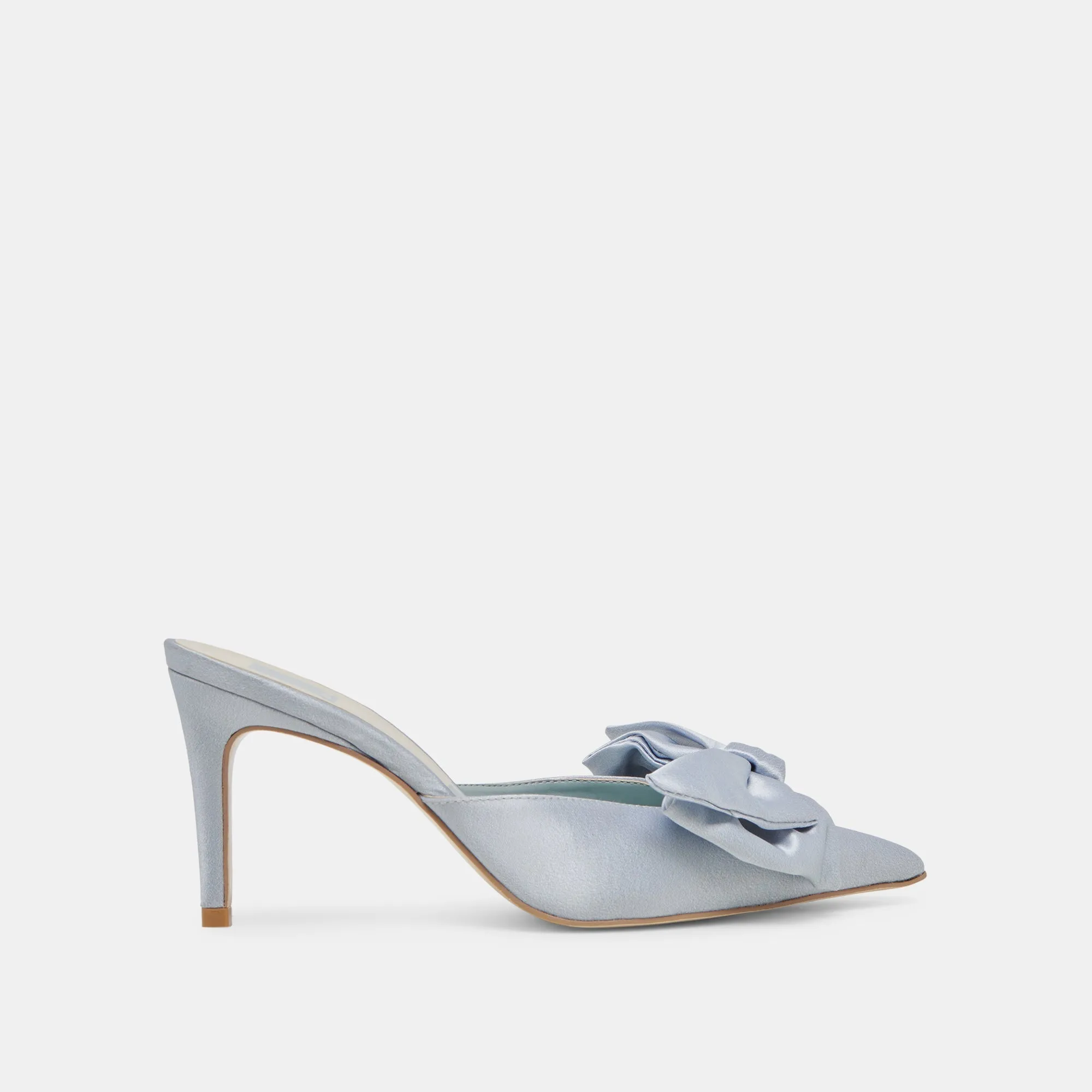 KAYLI HEELS LIGHT BLUE SATIN - re:vita sold by Dolce Vita
