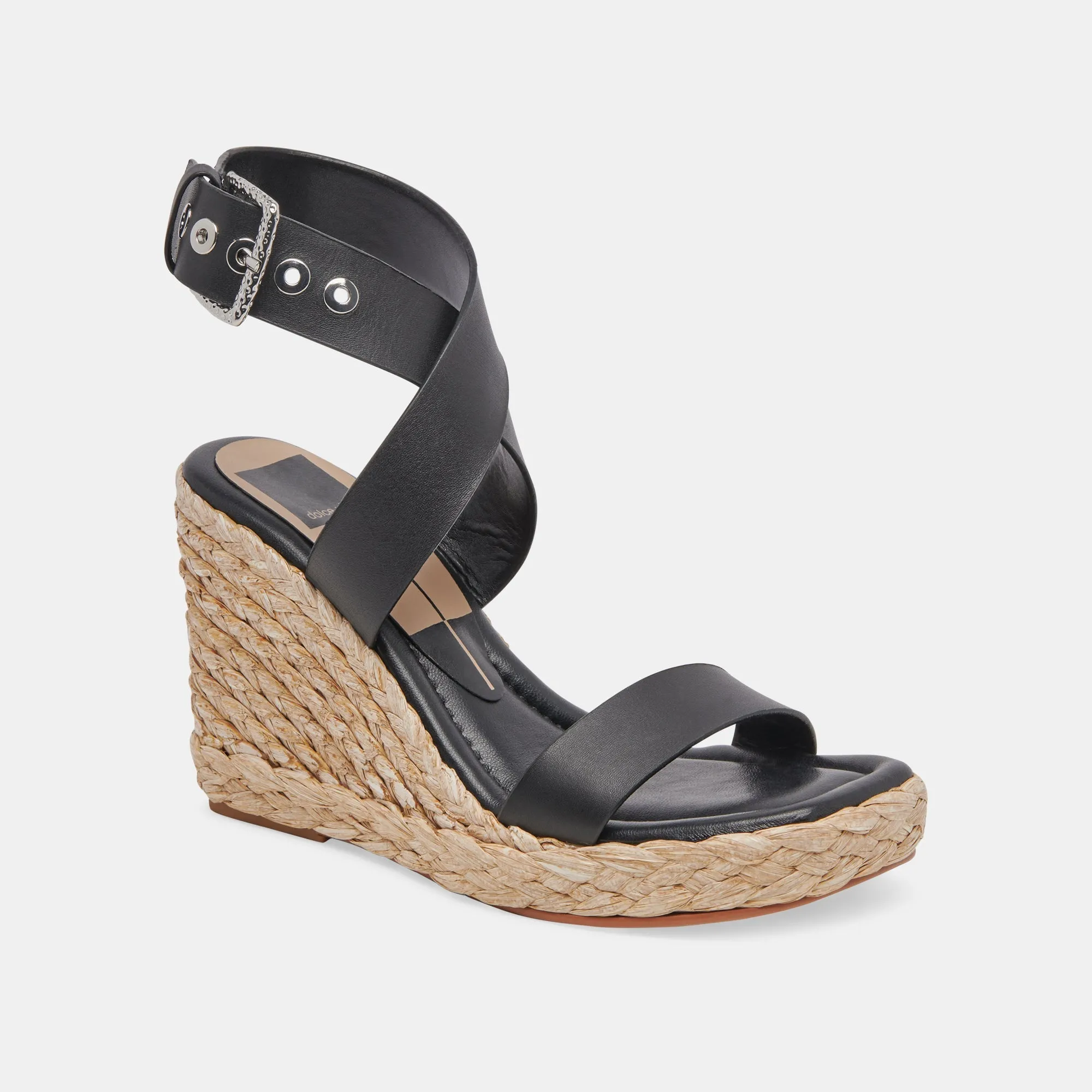 ALDONA WEDGES BLACK LEATHER - re:vita sold by Dolce Vita product image thumbnail 2