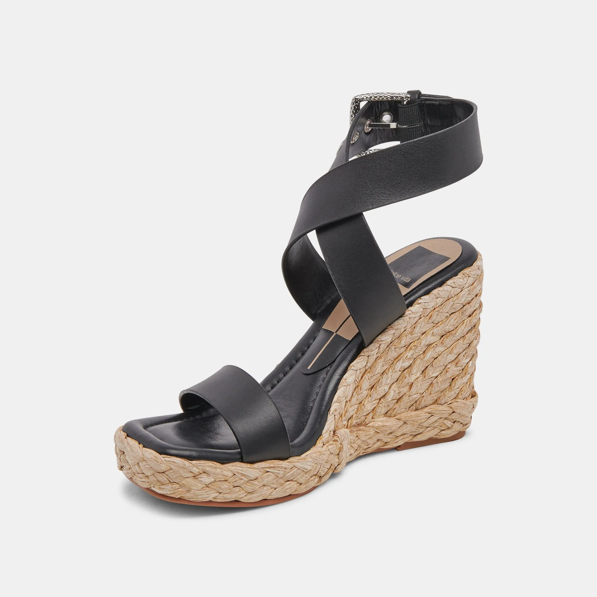 ALDONA WEDGES BLACK LEATHER - re:vita sold by Dolce Vita product image thumbnail 4