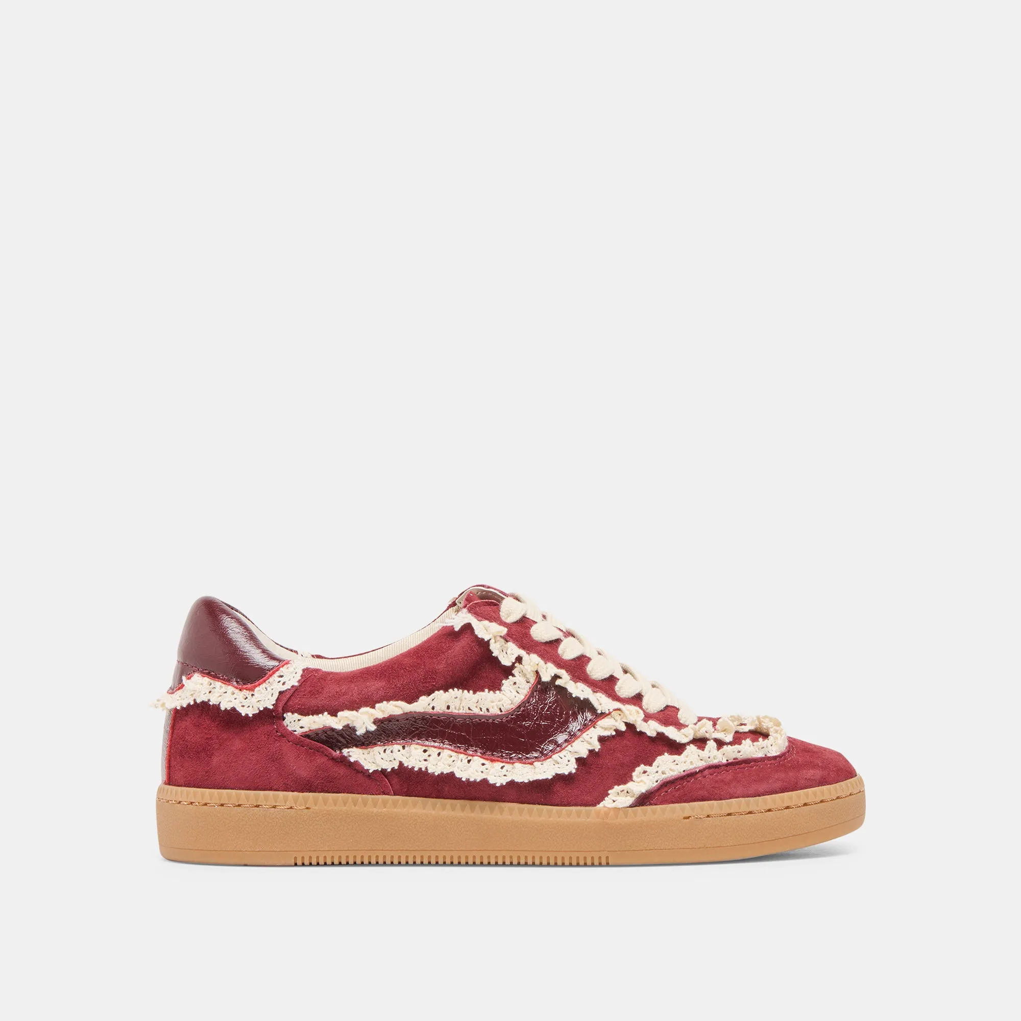 NOTICE LACE SNEAKERS OXBLOOD SUEDE sold by Dolce Vita