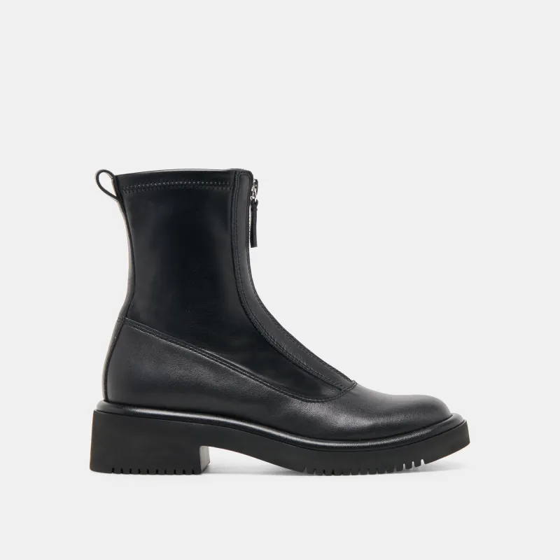 SHANTE BOOTS BLACK LEATHER made by Dolce Vita