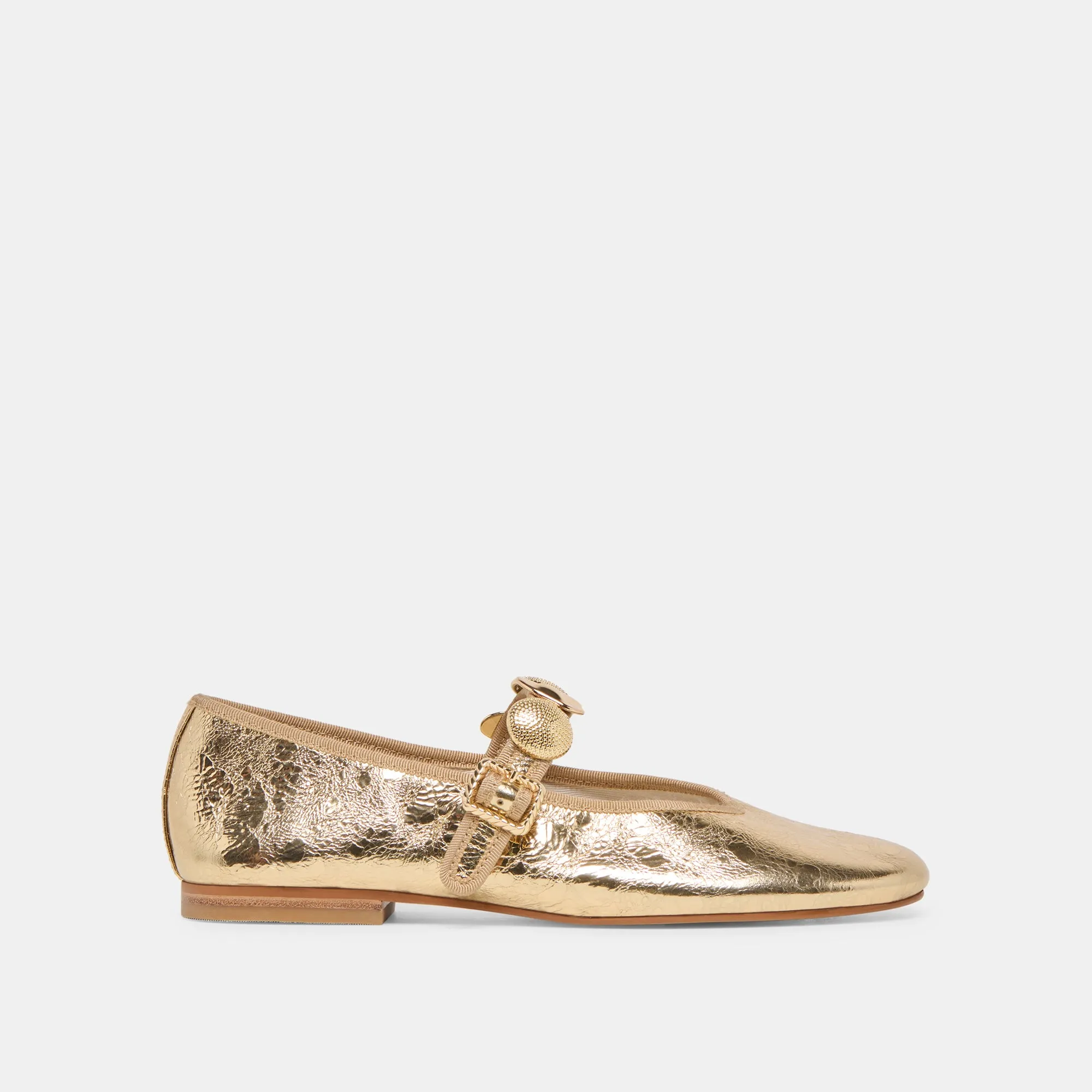 RELAN BALLET FLATS GOLD DISTRESSED LEATHER sold by Dolce Vita