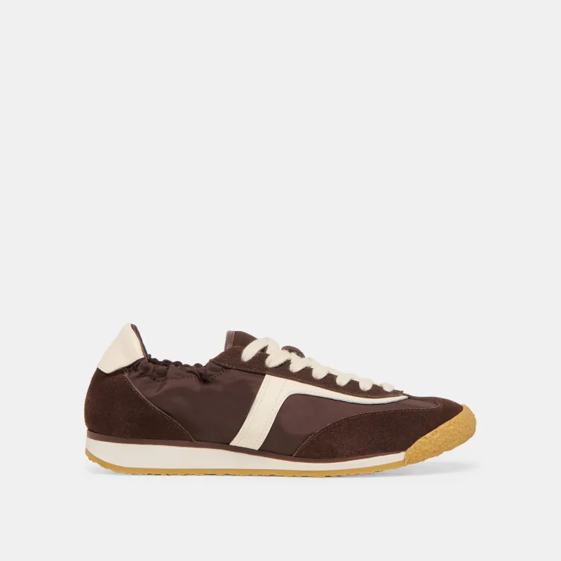 SARIYA SNEAKERS DK BROWN NYLON sold by Dolce Vita