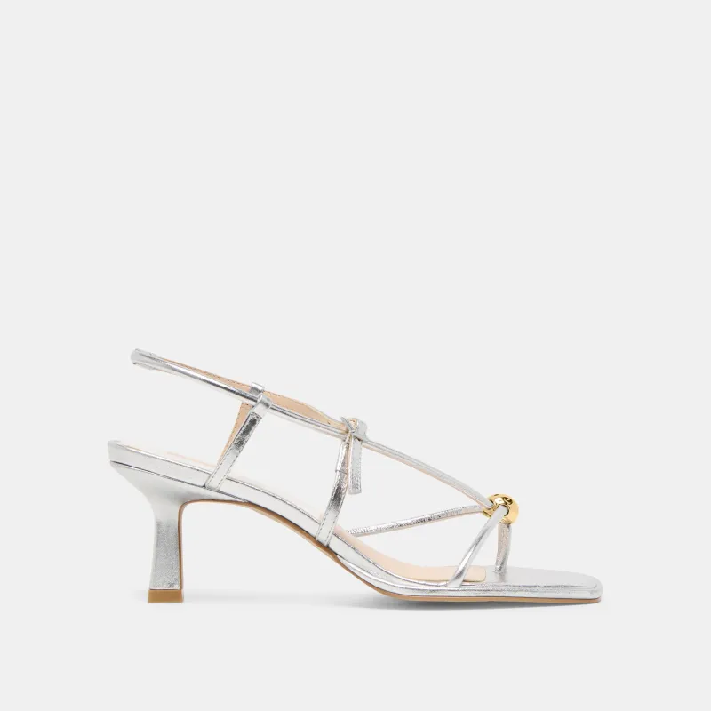 MYLEE HEELS SILVER DISTRESSED LEATHER sold by Dolce Vita