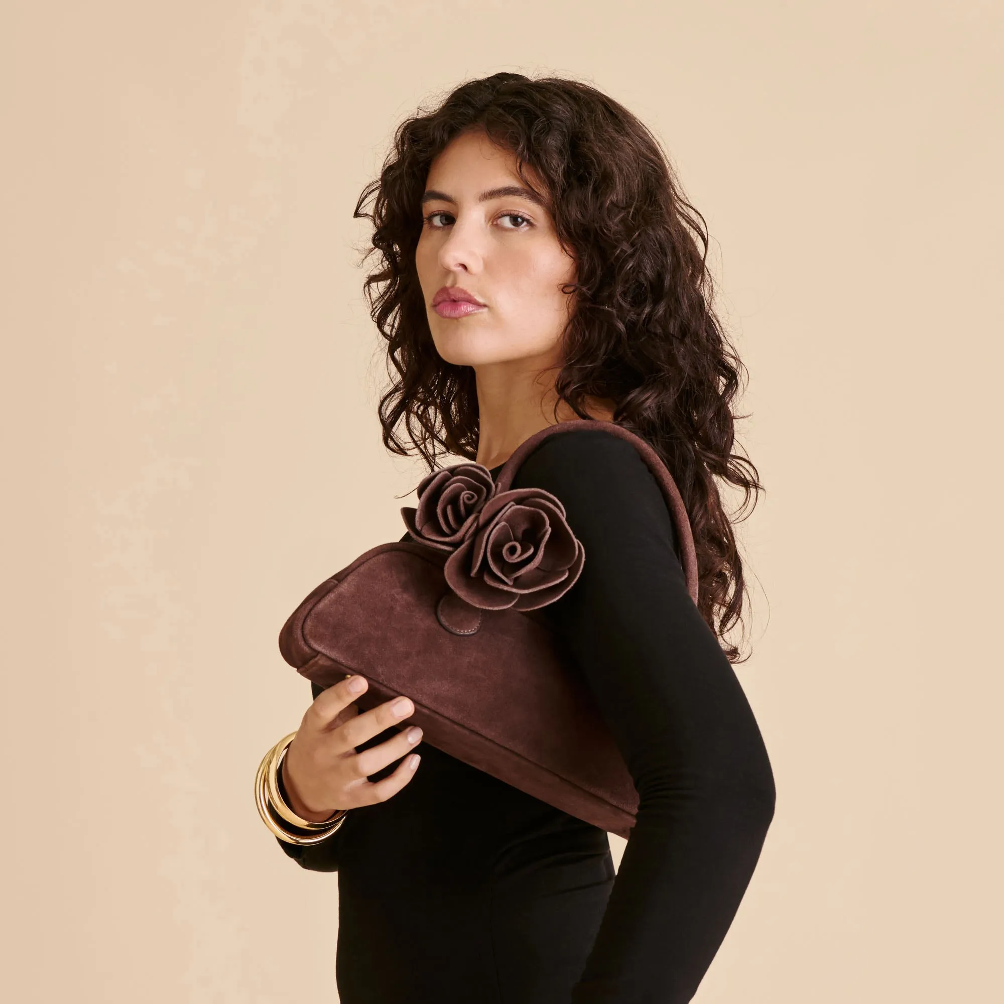 BORACAY SHOULDER BAG CHOCOLATE SUEDE sold by Dolce Vita product image thumbnail 5