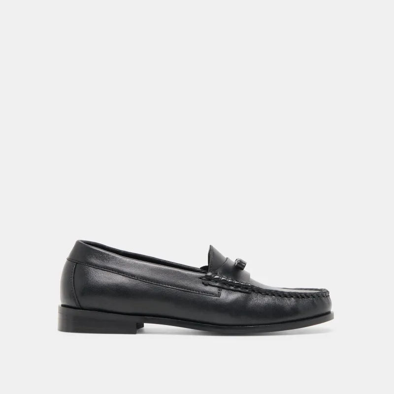 BARNEY LOAFERS BLACK LEATHER sold by Dolce Vita