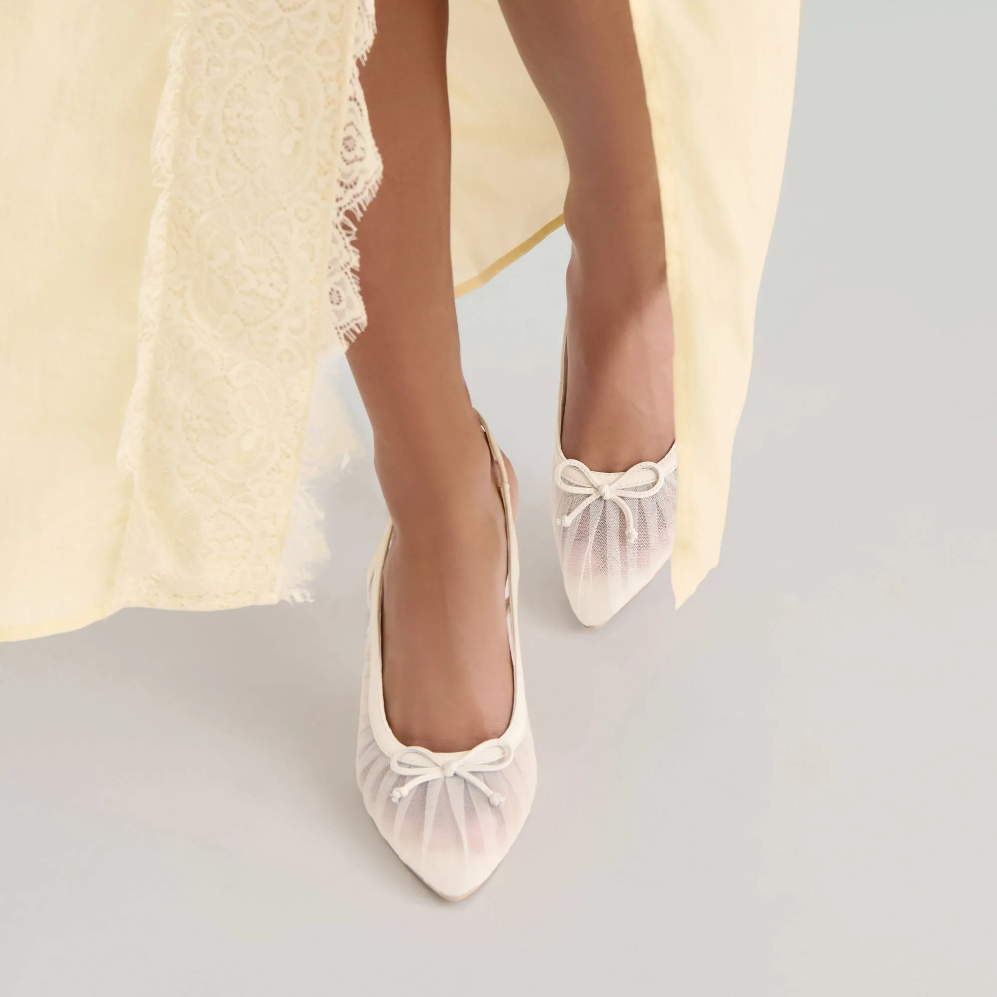 YELA HEELS WHITE TULLE - re:vita sold by Dolce Vita product image thumbnail 4