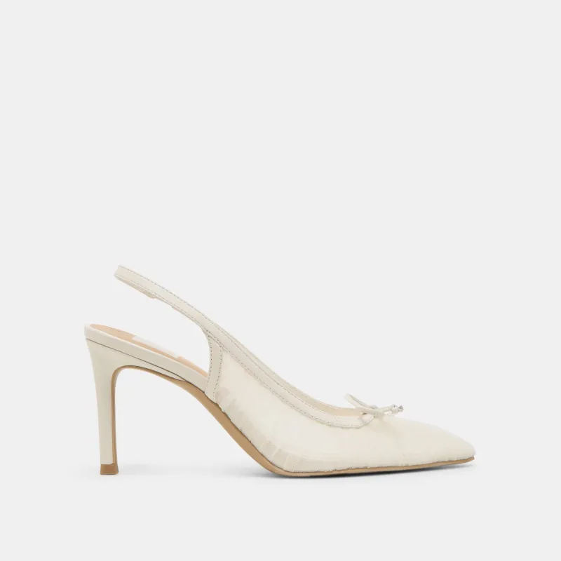 YELA HEELS WHITE TULLE - re:vita sold by Dolce Vita