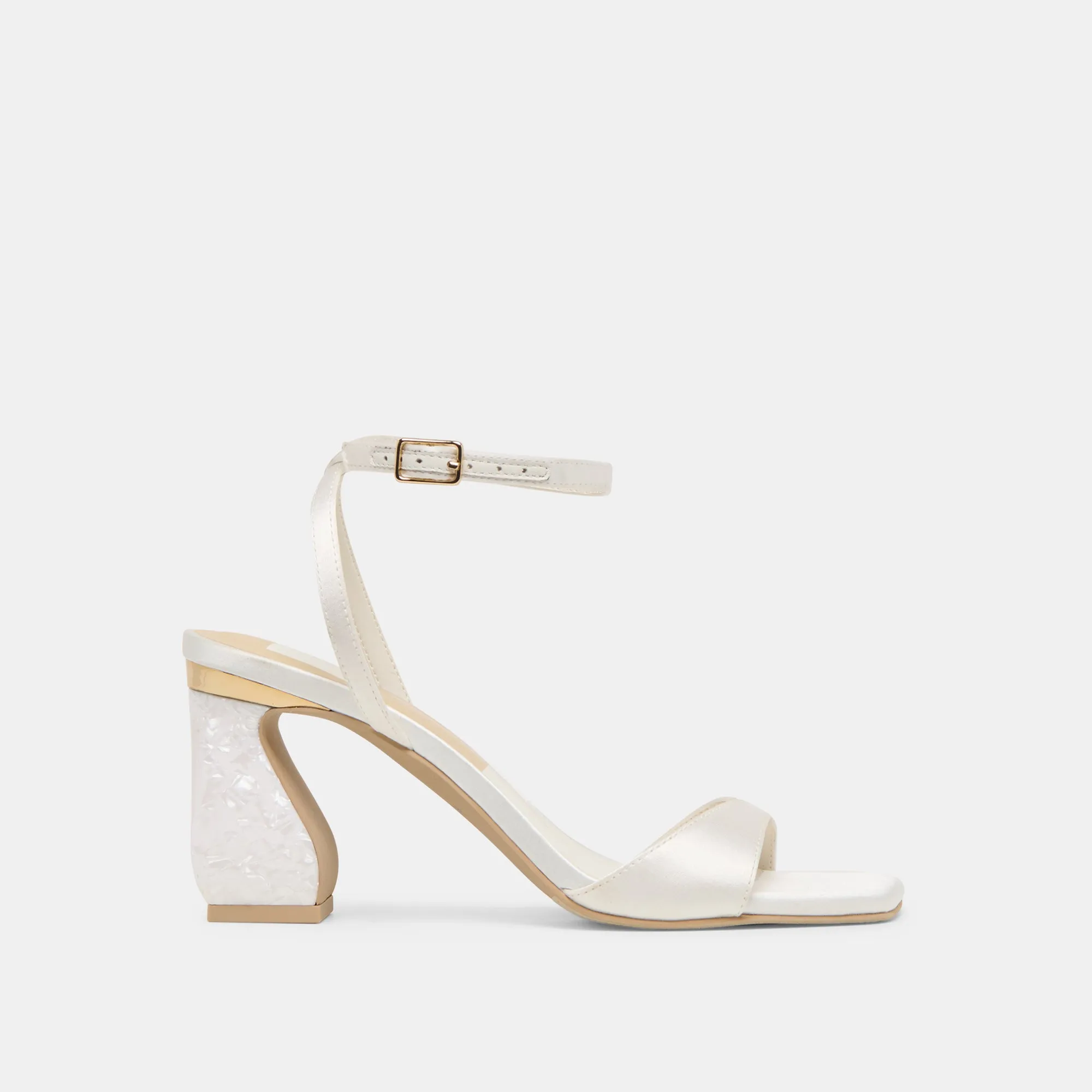 TILDA HEELS TRUE WHITE SATIN sold by Dolce Vita