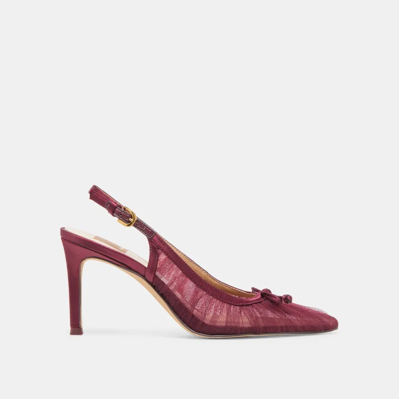 YELA HEELS CRANBERRY TULLE sold by Dolce Vita