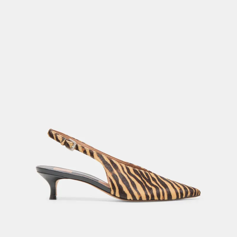 ALENNA HEELS TIGER CALF HAIR sold by Dolce Vita