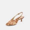 ALENNA HEELS BROWN SNAKE CALF HAIR sold by Dolce Vita