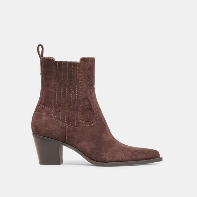 SLIM BOOTIES MAHOGANY SUEDE sold by Dolce Vita