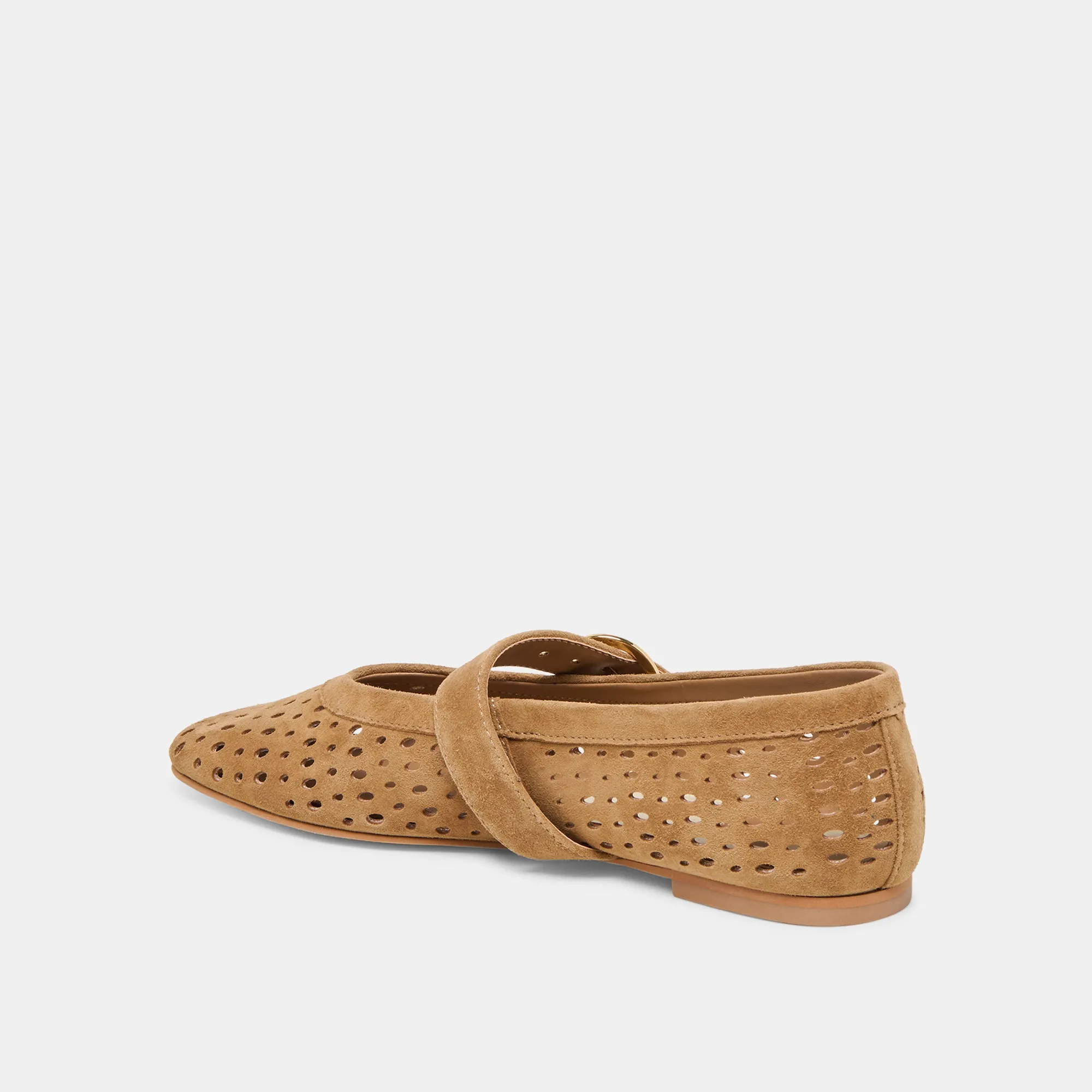 MIKEL BALLET FLATS LT BROWN PERFORATED SUEDE sold by Dolce Vita product image thumbnail 5