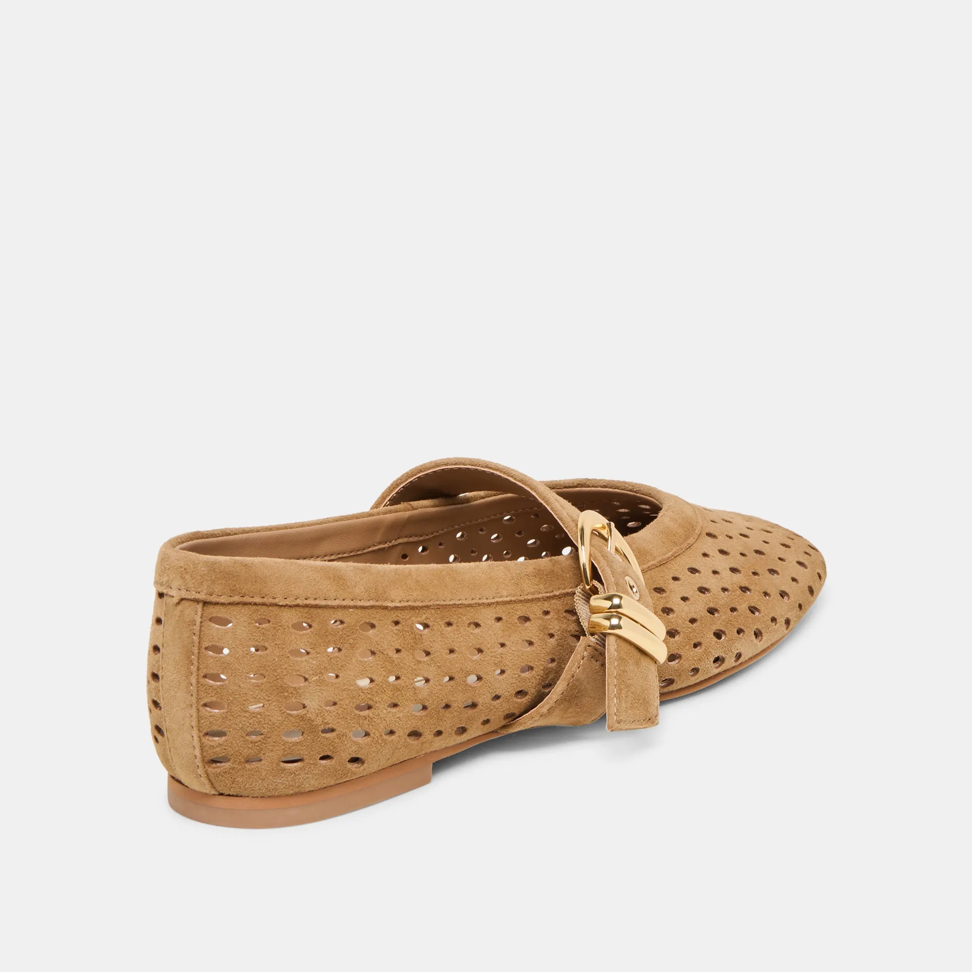 MIKEL BALLET FLATS LT BROWN PERFORATED SUEDE sold by Dolce Vita product image thumbnail 3