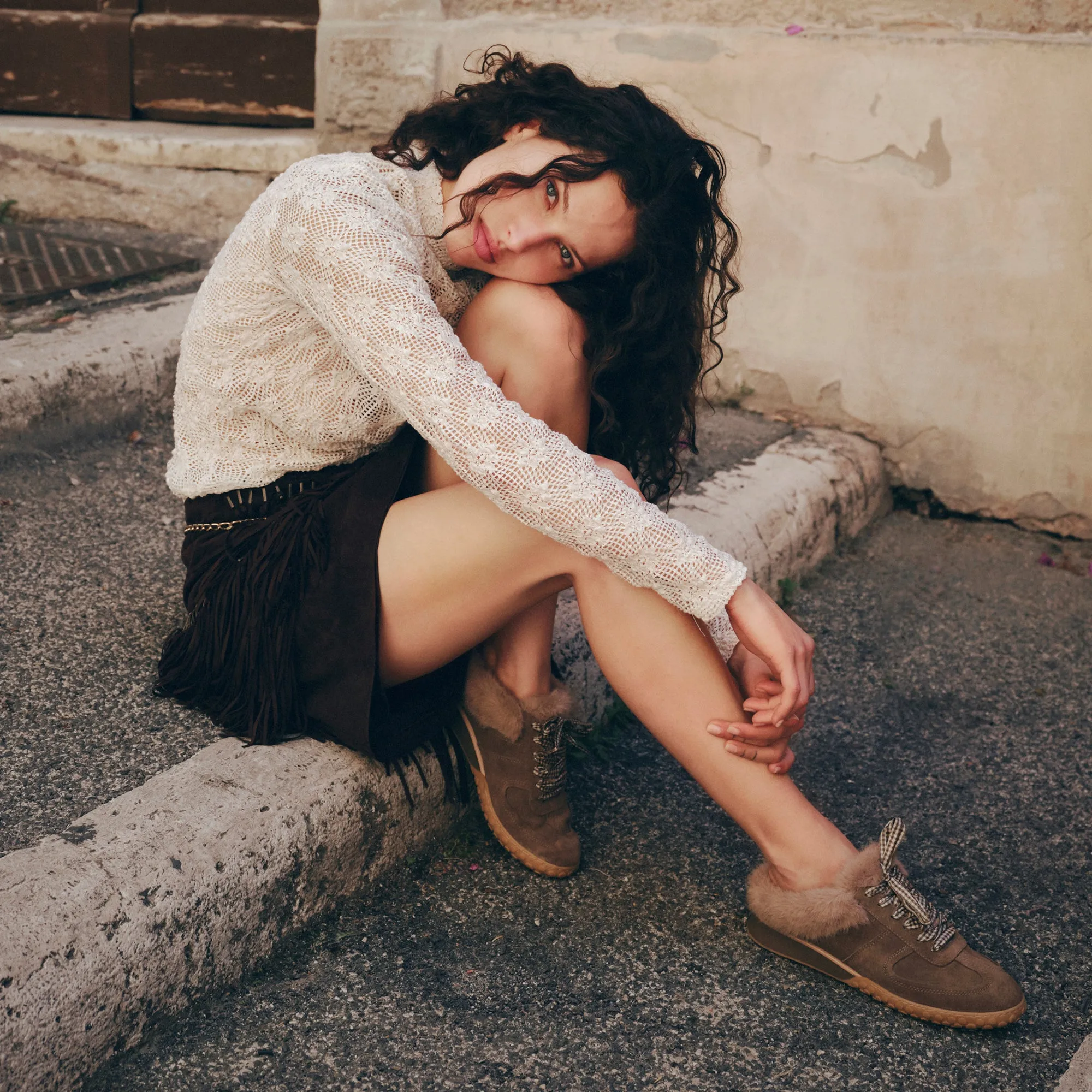 IZZEY PLUSH SNEAKERS OLIVE SUEDE sold by Dolce Vita product image thumbnail 2