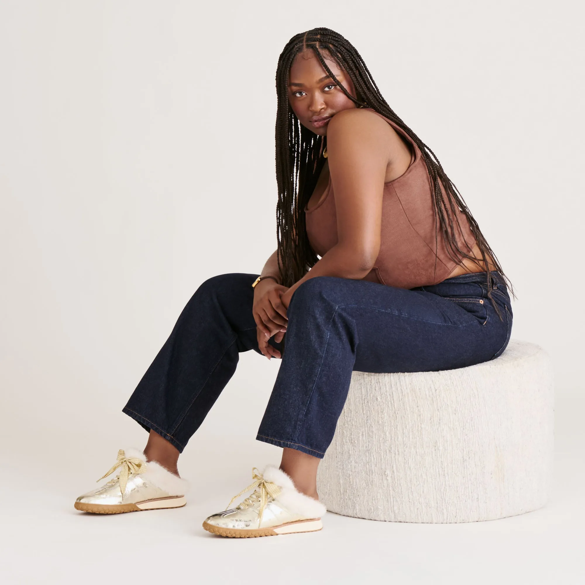 IZZEY PLUSH SNEAKERS PLATINUM LEATHER sold by Dolce Vita product image thumbnail 4