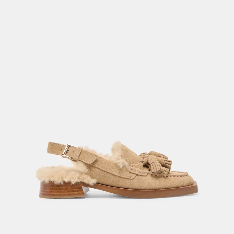 HAMLIT PLUSH LOAFERS DK TAUPE SUEDE sold by Dolce Vita