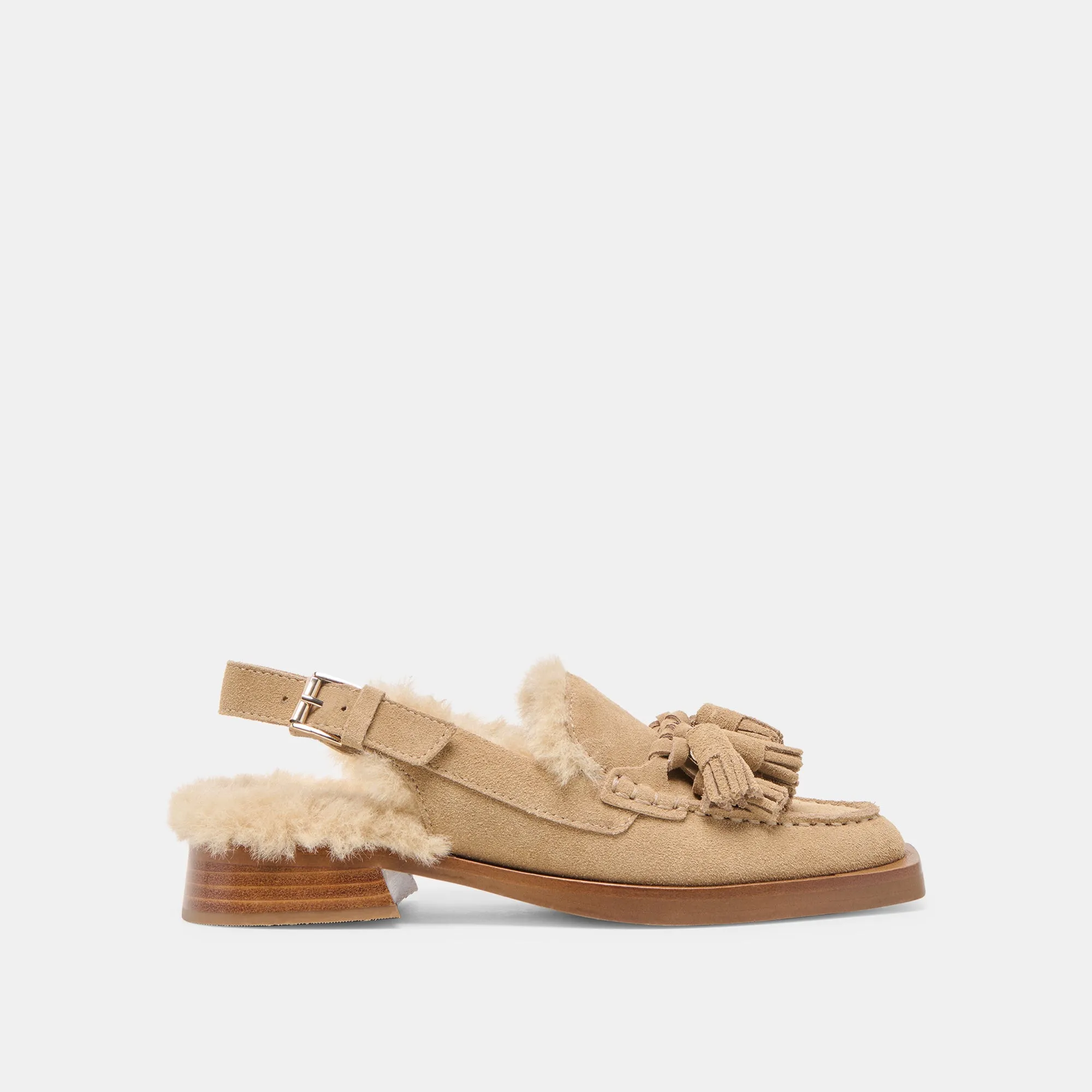 HAMLIT PLUSH LOAFERS DK TAUPE SUEDE sold by Dolce Vita