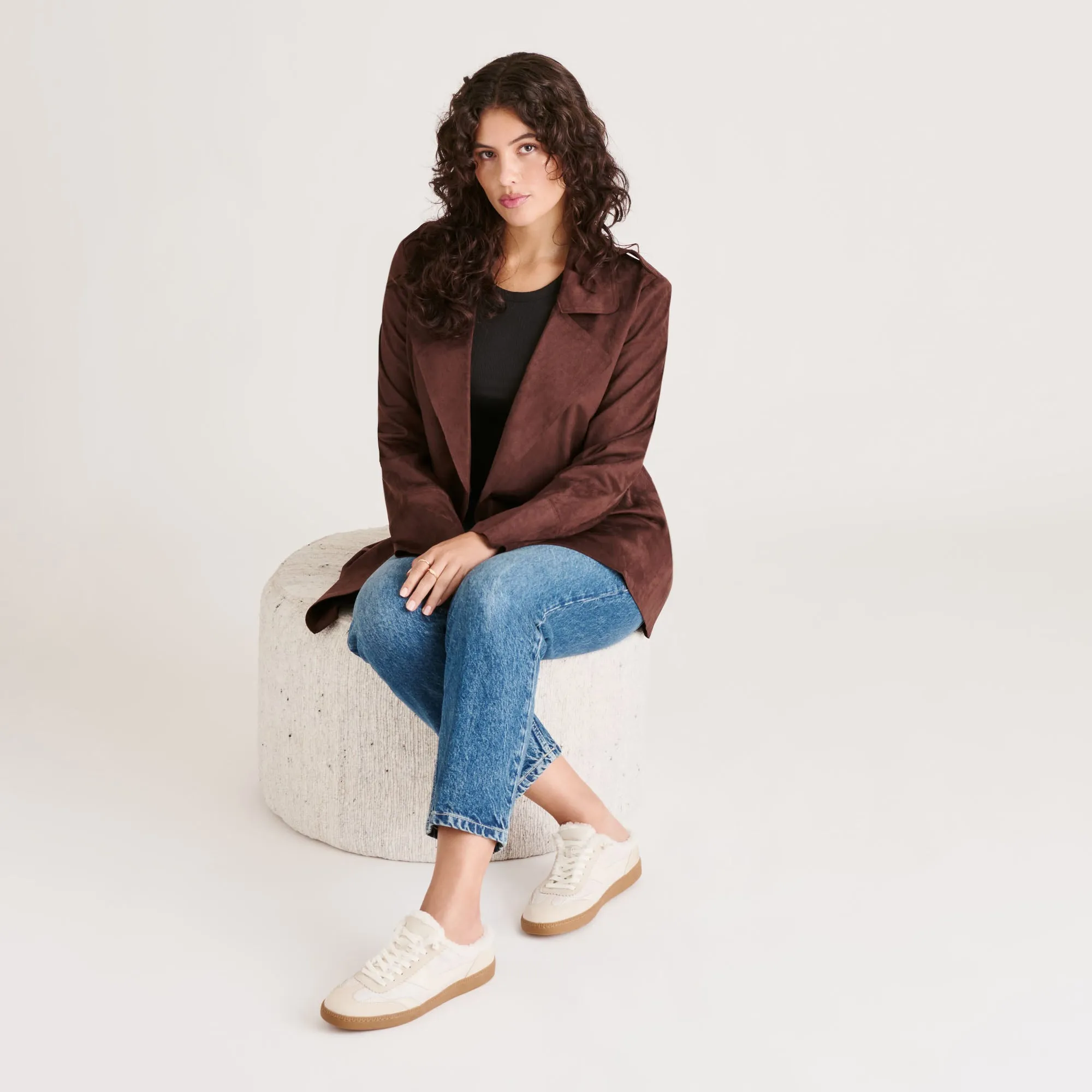 NOTICE SLIDE PLUSH SNEAKERS OFF WHITE CRACKLED LEATHER sold by Dolce Vita product image thumbnail 2