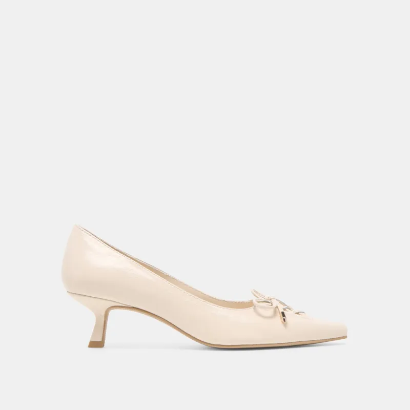 CLARIE HEELS BONE CRINKLE PATENT LEATHER sold by Dolce Vita