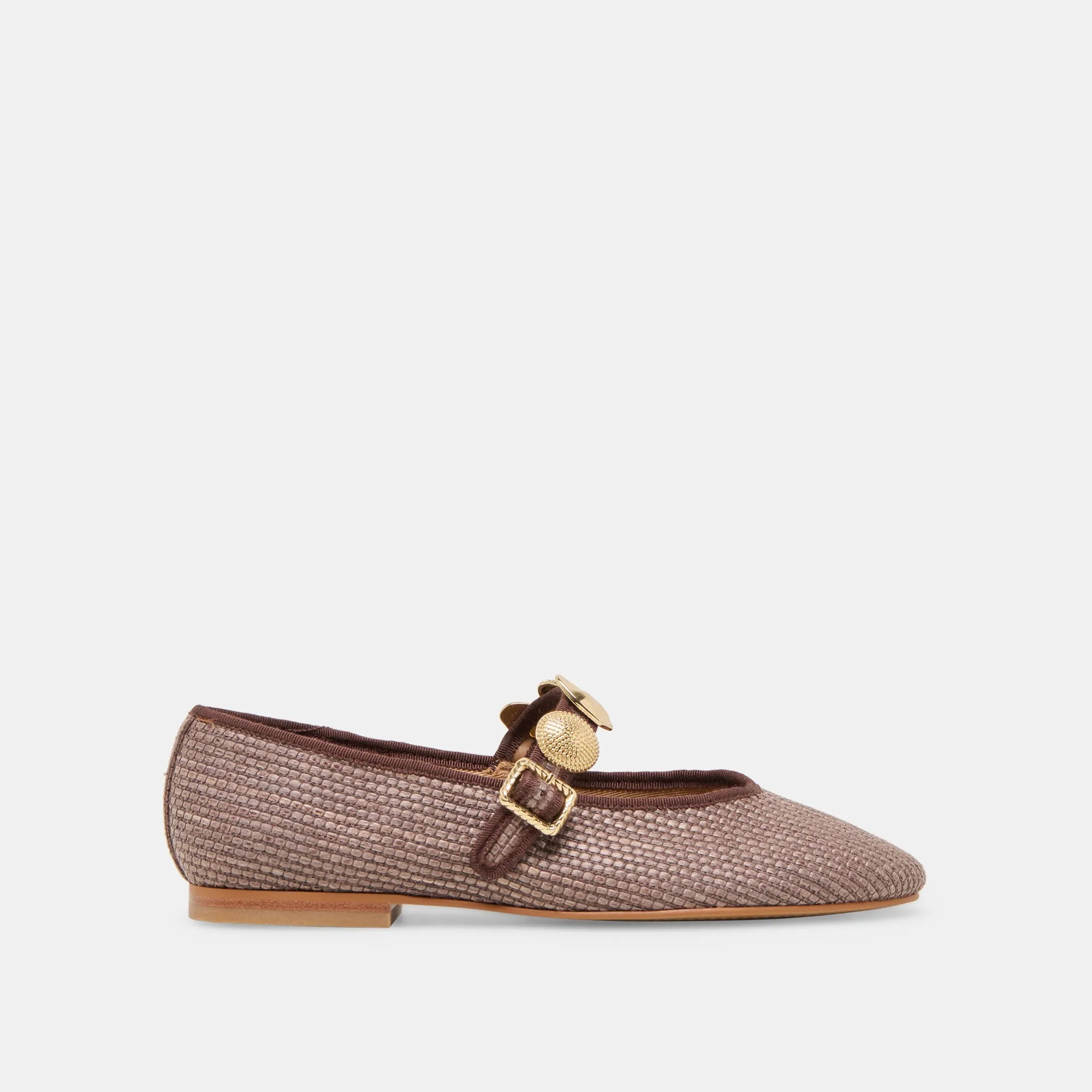 RELAN BALLET FLATS WALNUT RAFFIA - re:vita sold by Dolce Vita
