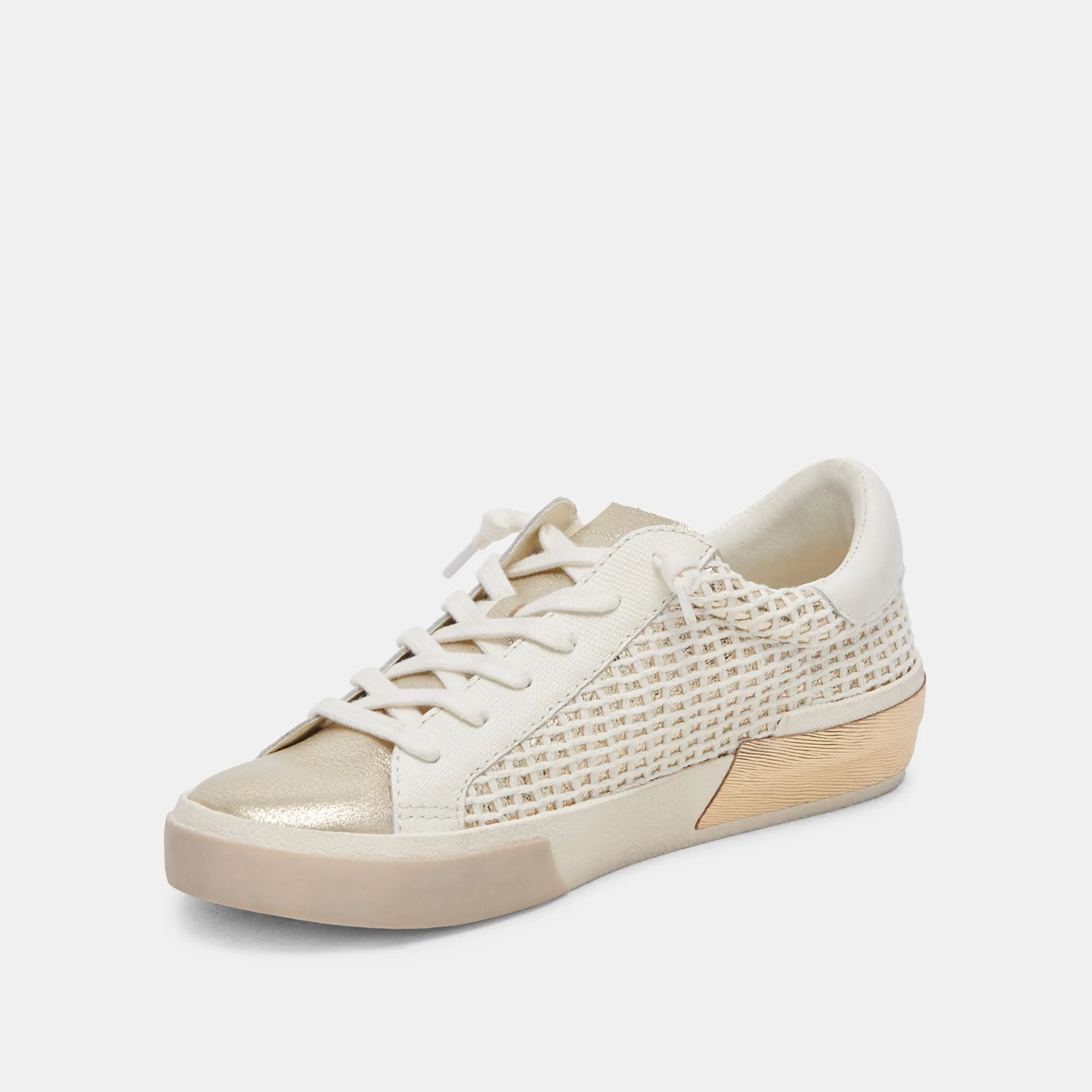 ZINA WIDE SNEAKERS BONE GOLD WOVEN sold by Dolce Vita product image thumbnail 4