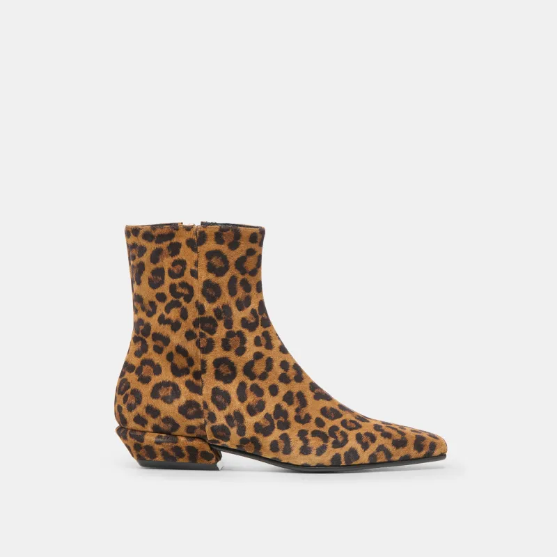 JOANIE BOOTIES LEOPARD PRINTED SUEDE sold by Dolce Vita