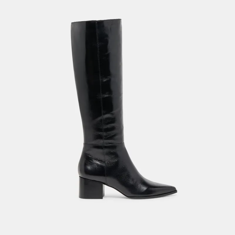 KIRSON WIDE CALF BOOTS BLACK LEATHER sold by Dolce Vita