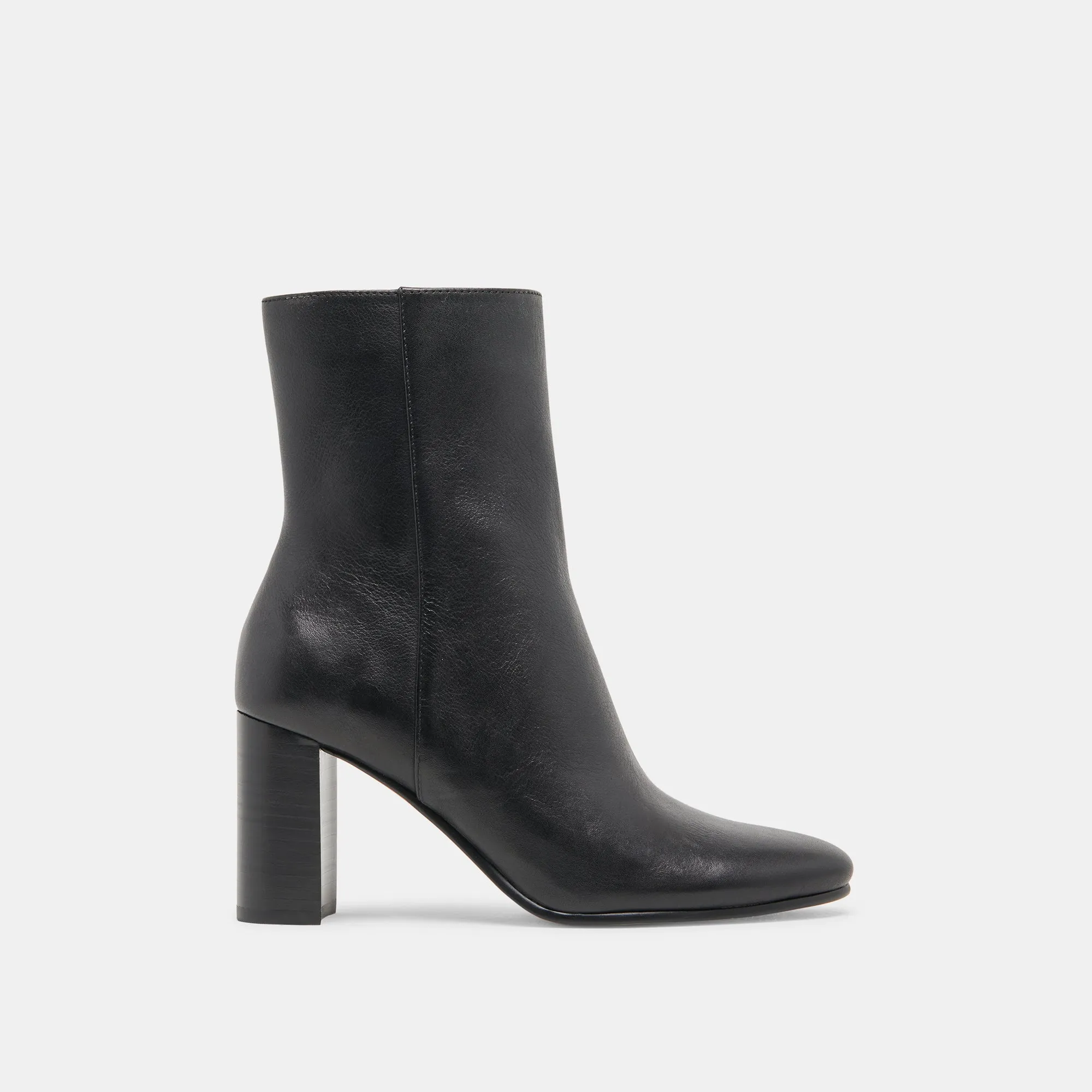 SUZY WIDE BOOTIES BLACK LEATHER sold by Dolce Vita