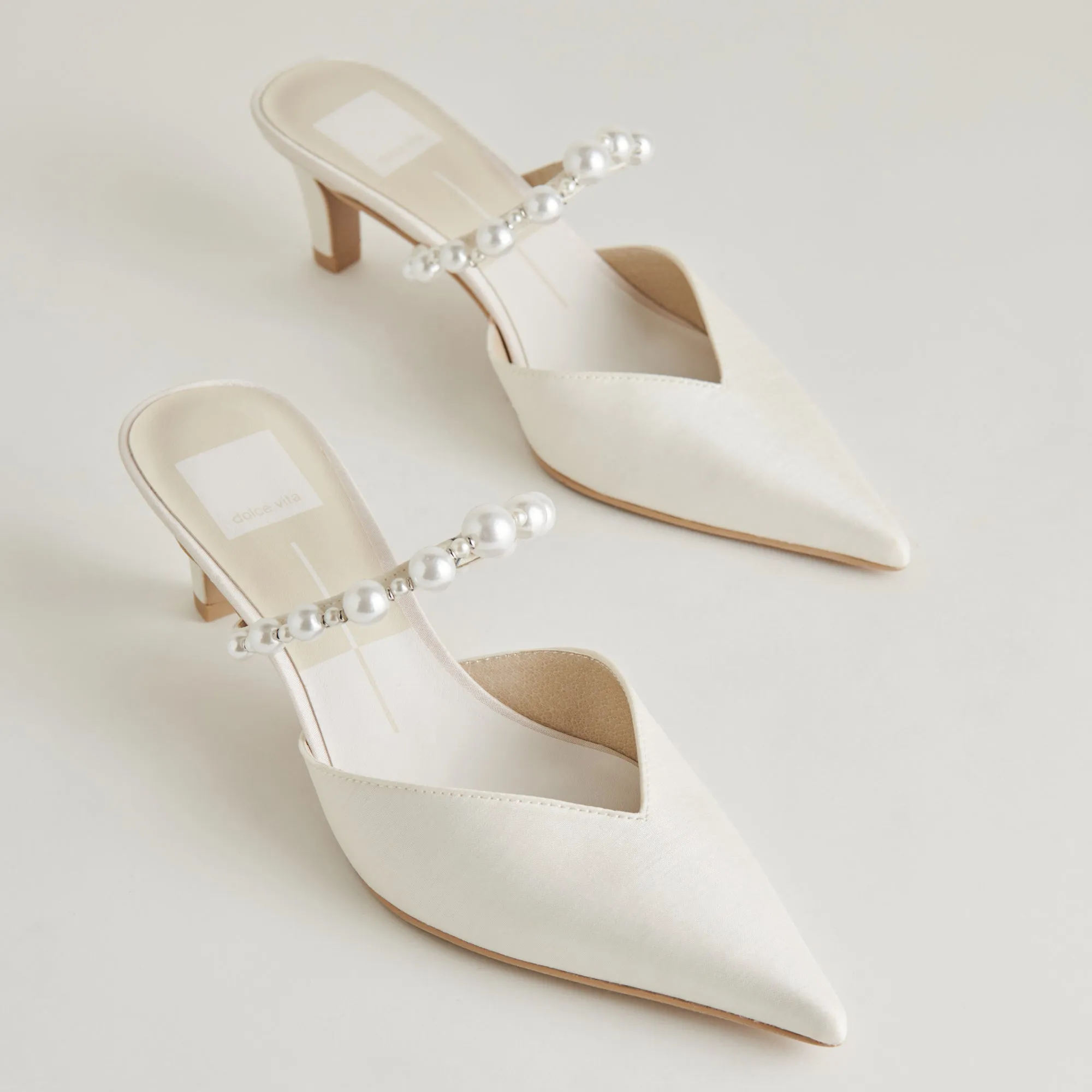 KANIKA PEARL MID HEELS VANILLA PEARLS - re:vita sold by Dolce Vita
