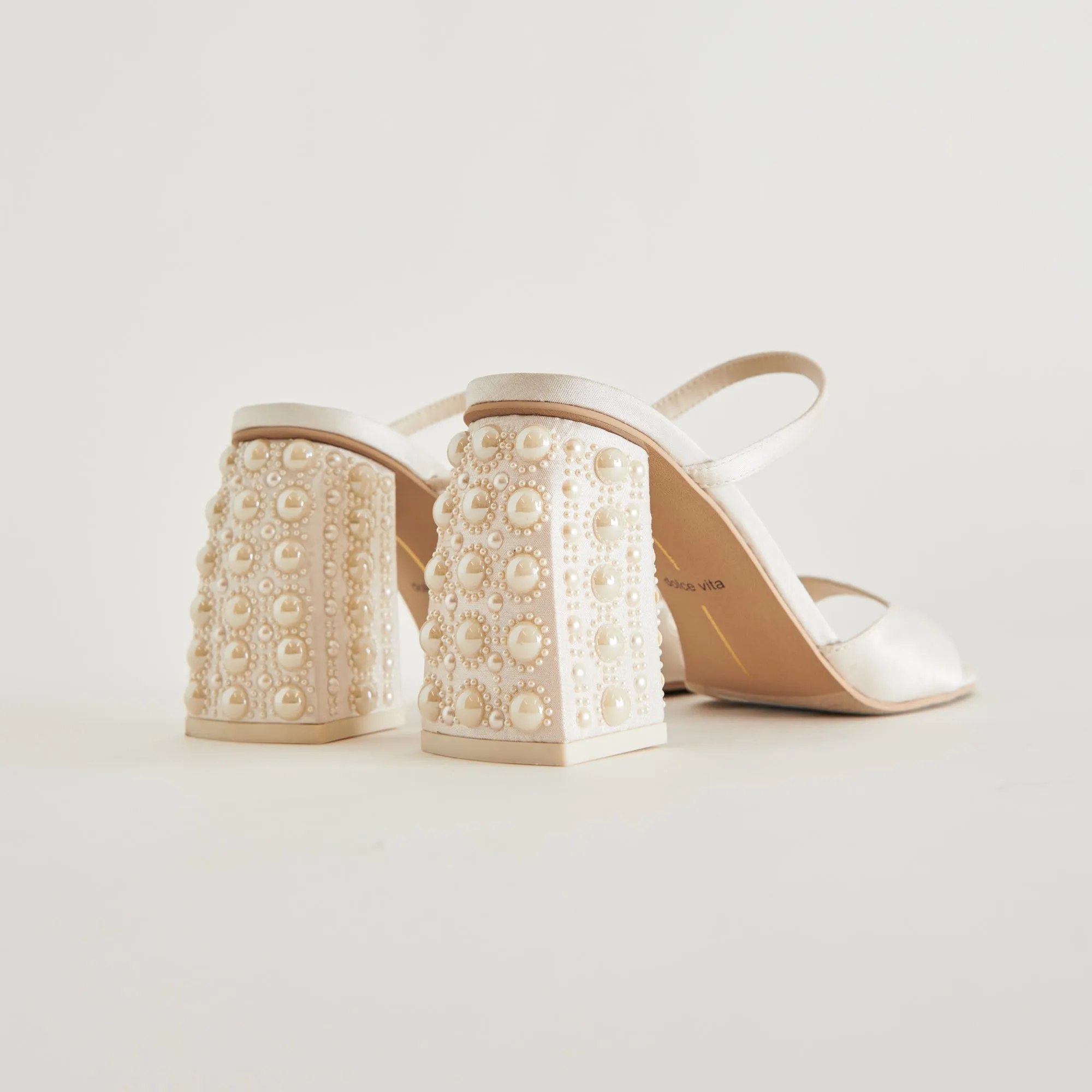 JEMMY PEARL HEELS VANILLA SILK - re:vita sold by Dolce Vita product image thumbnail 5