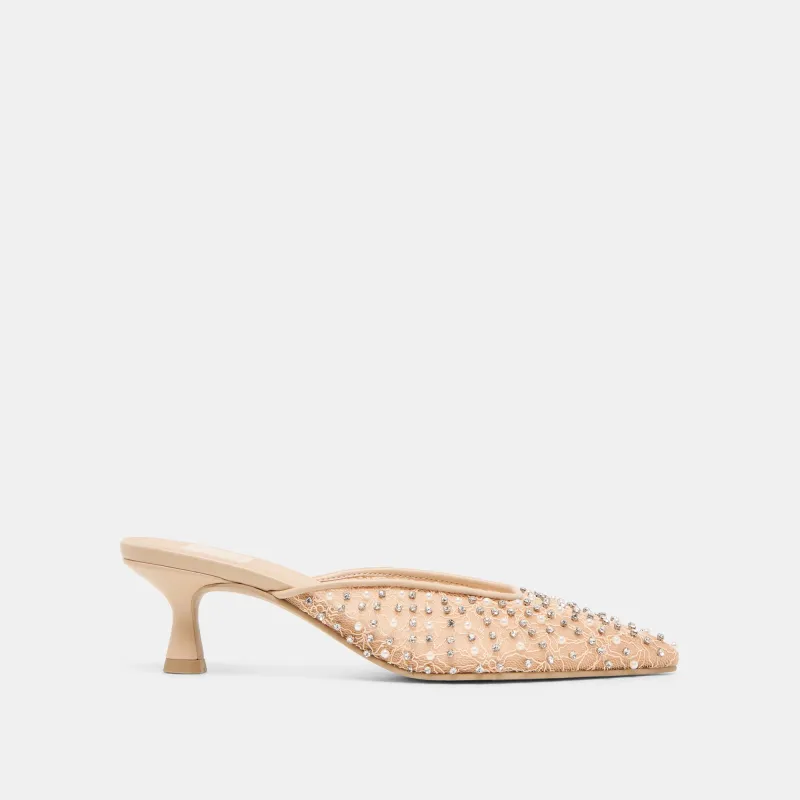 CLEO PEARL HEELS BLUSH LACE MESH sold by Dolce Vita