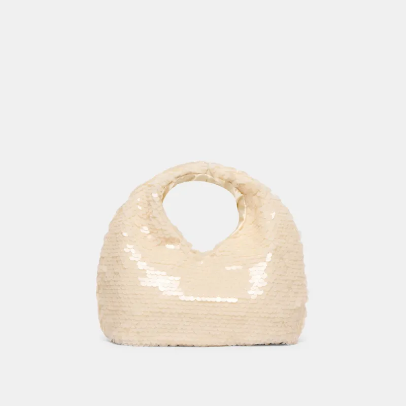 DAHLIA SEQUIN HANDBAG IVORY SEQUIN sold by Dolce Vita