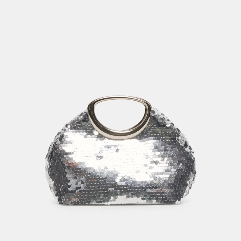 ALINA HANDBAG SILVER SEQUIN sold by Dolce Vita