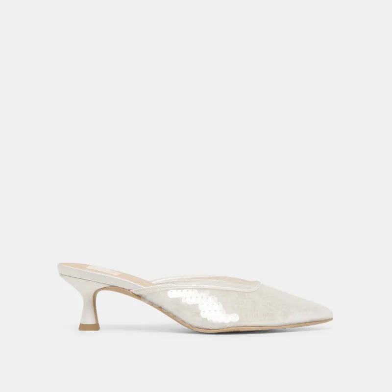 CLEO SEQUIN HEELS IVORY SEQUIN sold by Dolce Vita