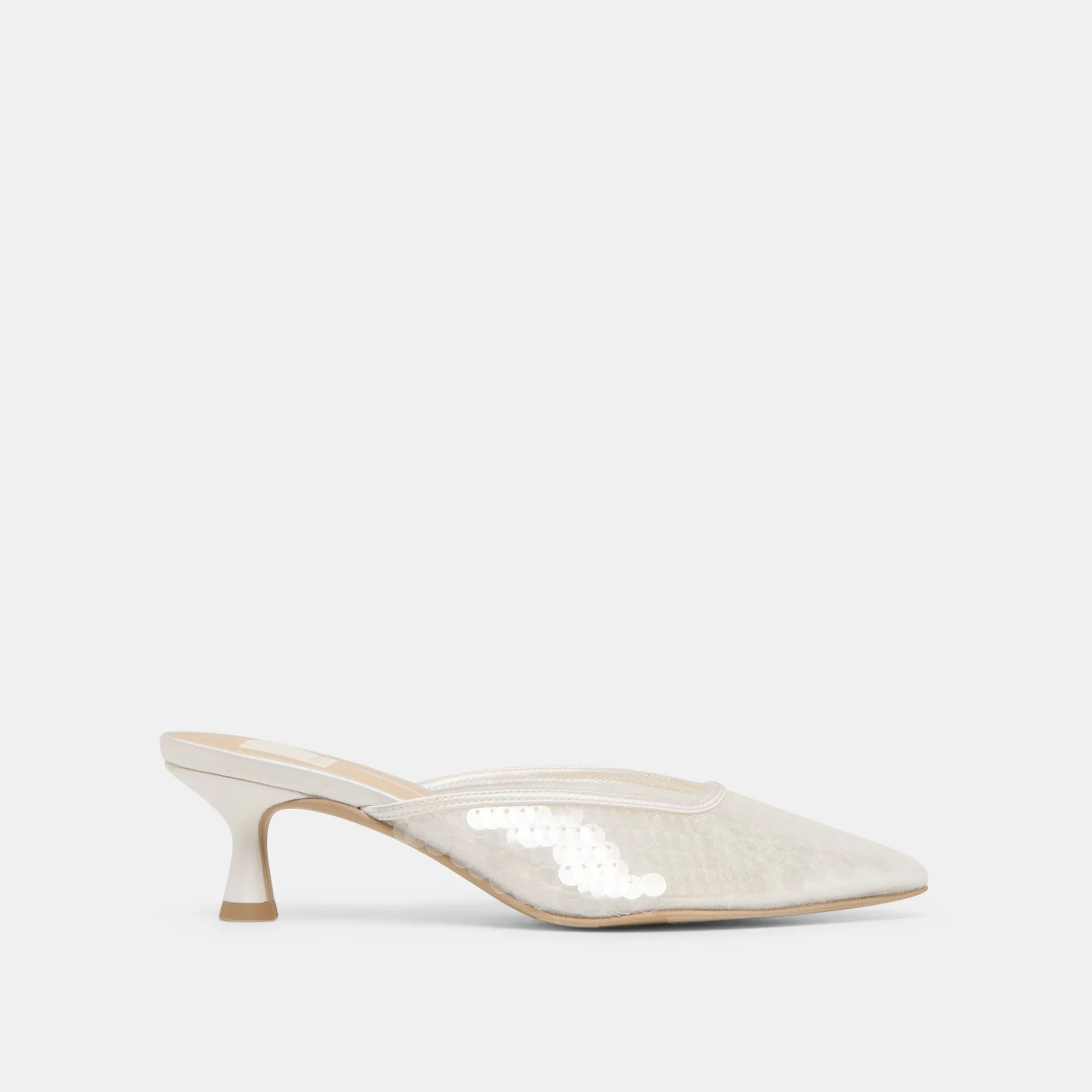 CLEO SEQUIN HEELS IVORY SEQUIN sold by Dolce Vita