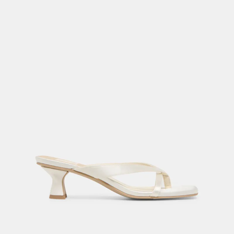 BREVEL HEELS TRUE WHITE SATIN sold by Dolce Vita