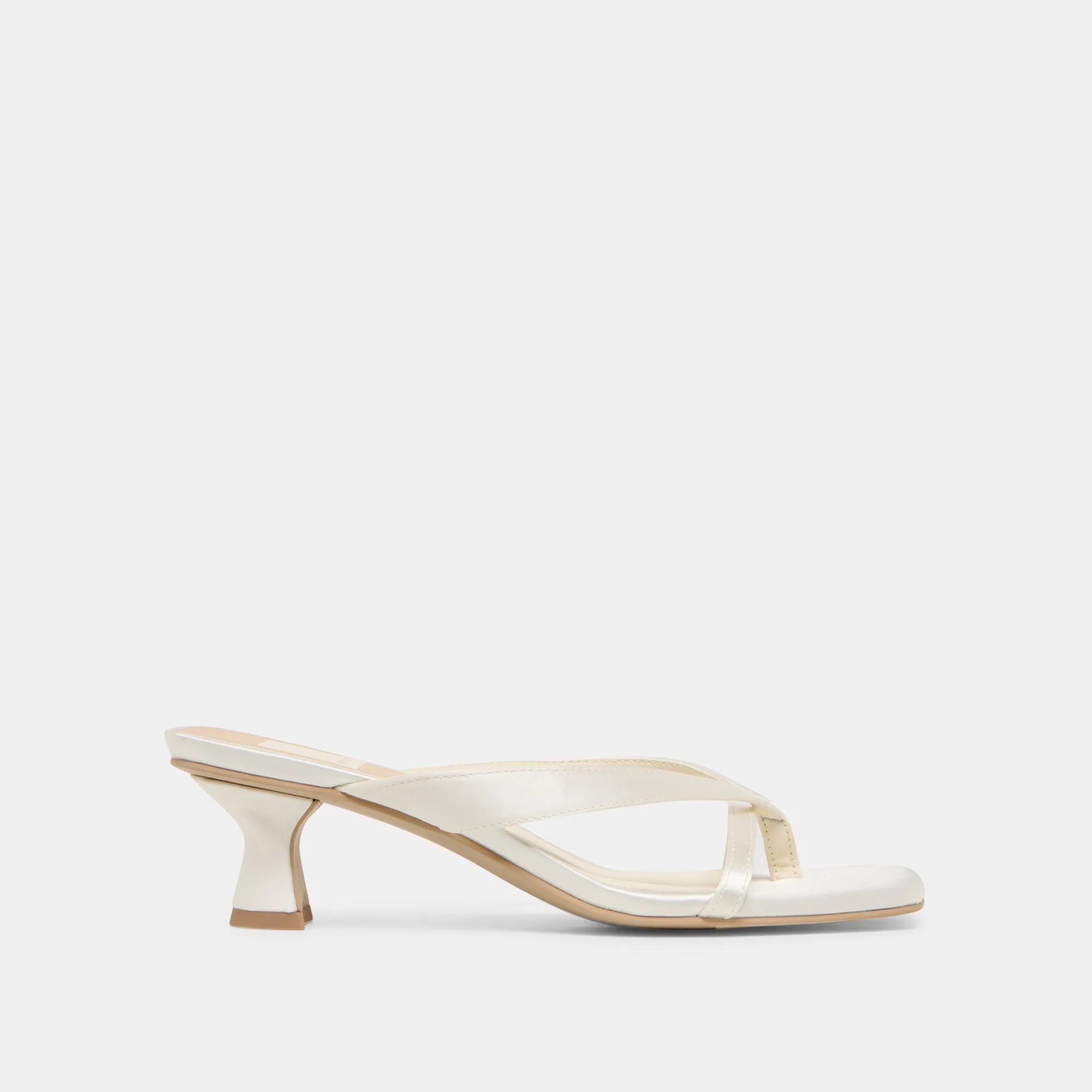 BREVEL HEELS TRUE WHITE SATIN sold by Dolce Vita