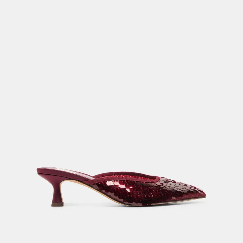 CLEO SEQUIN HEELS CRANBERRY SEQUIN sold by Dolce Vita