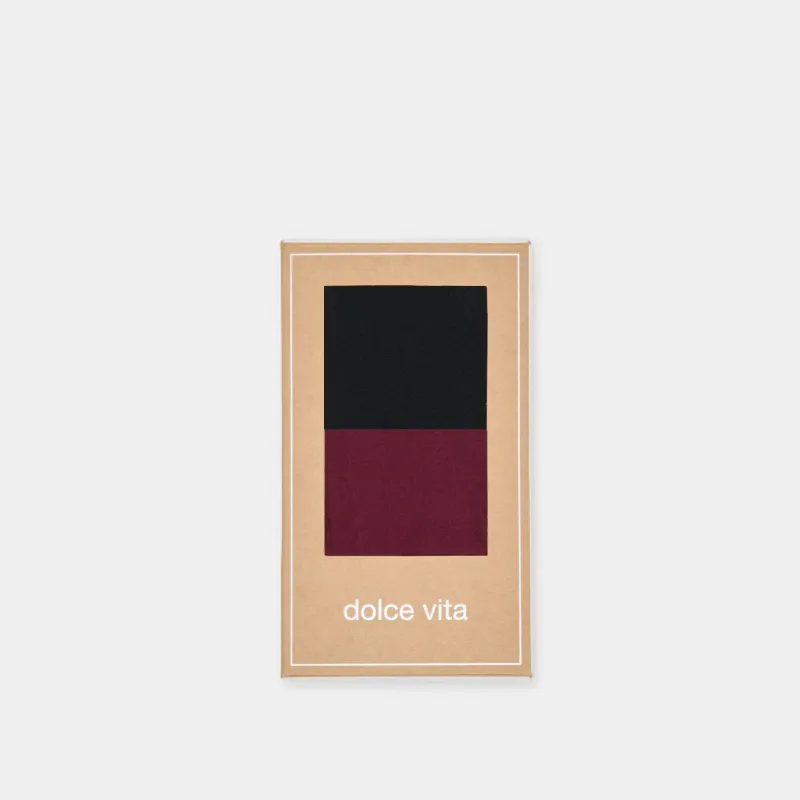 2 PACK SOLID TIGHTS CHERRY BLACK sold by Dolce Vita