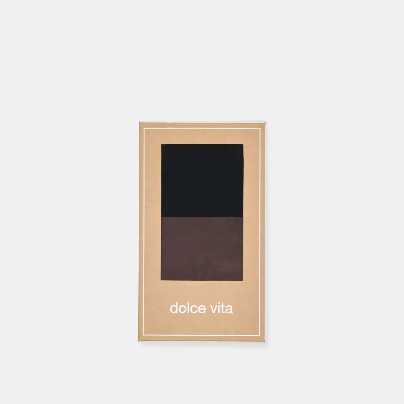 2 PACK SOLID TIGHTS ESPRESSO BLACK sold by Dolce Vita