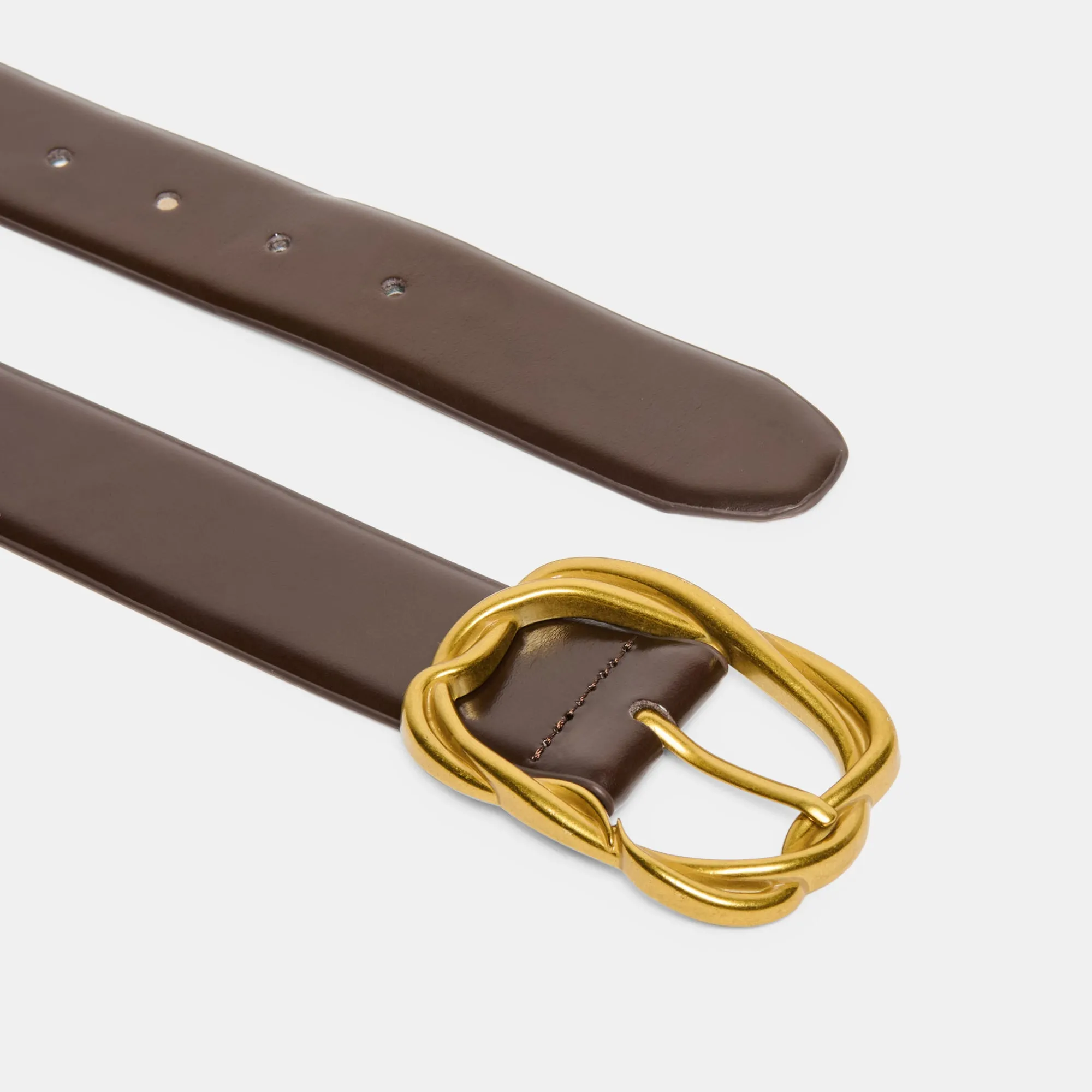 BRAIDED BUCKLE BELT MAHOGANY GOLD sold by Dolce Vita product image thumbnail 3